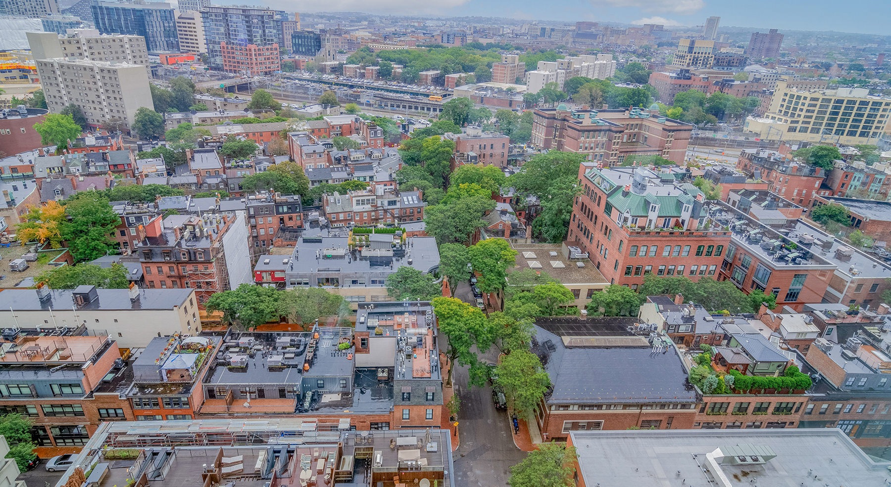 Aerial view of the city 